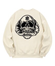 KMC0208 スカルスモーク 起毛 スウェット クリーム
