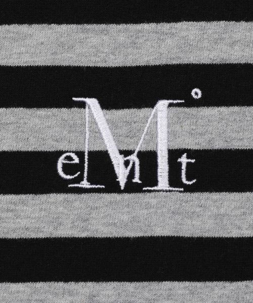 MUCENT(ムセント)の「バイズクラックバッグ72ストライプカラー長袖Tシャツ(ポロシャツ・レディース・ブラック×グレー・FREE)」の7枚目の写真