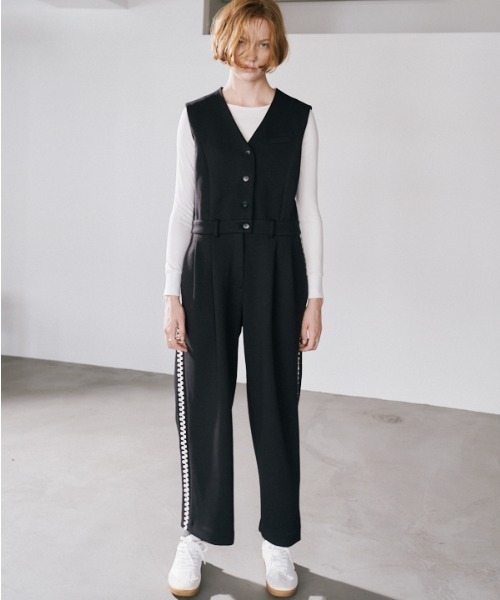 Muel Chic(ミュエルシック)の「Perth all-in-one パースオールインワン(つなぎ/オールインワン・レディース・ネイビー/ブラウン/オフホワイト・MEDIUM)」の3枚目の写真