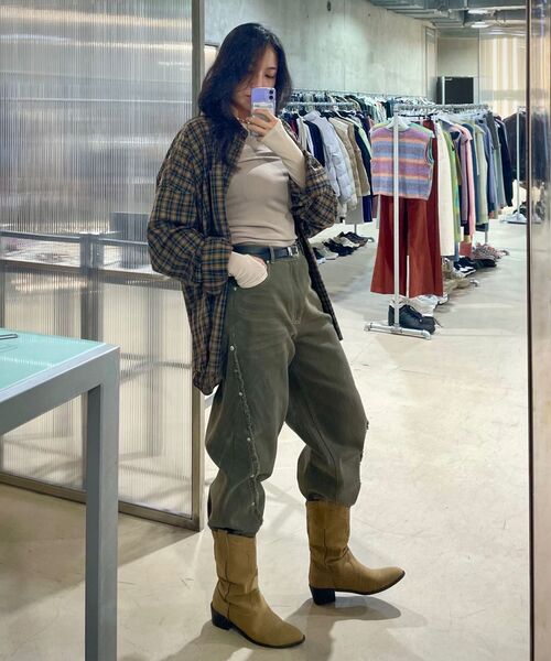 Diamond Layla(ダイアモンドレイラ)の「Teal Oasis Check Shirt S160 Olive Brown(シャツ/ブラウス・レディース・その他・LARGE/SMALL/MEDIUM)」の9枚目の写真