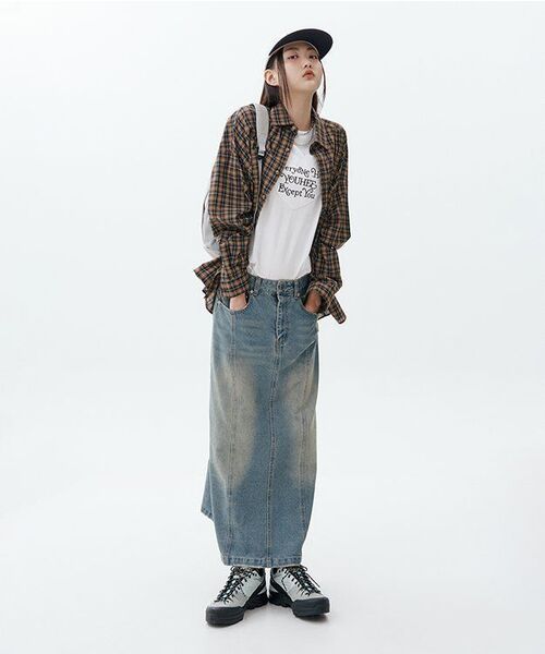 Diamond Layla(ダイアモンドレイラ)の「Teal Oasis Check Shirt S160 Olive Brown(シャツ/ブラウス・レディース・その他・LARGE/SMALL/MEDIUM)」の11枚目の写真