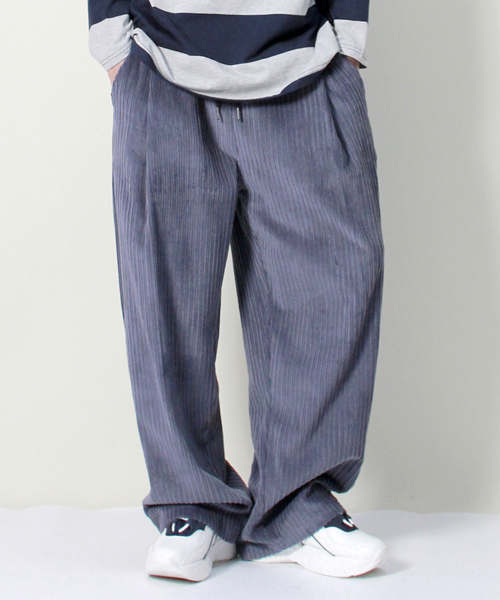 DEMARC(ドゥマーク)の「コーデュロイリアルワイドツータックパンツグレーシュブルー(その他パンツ・メンズ・その他・MEDIUM/LARGE)」の2枚目の写真