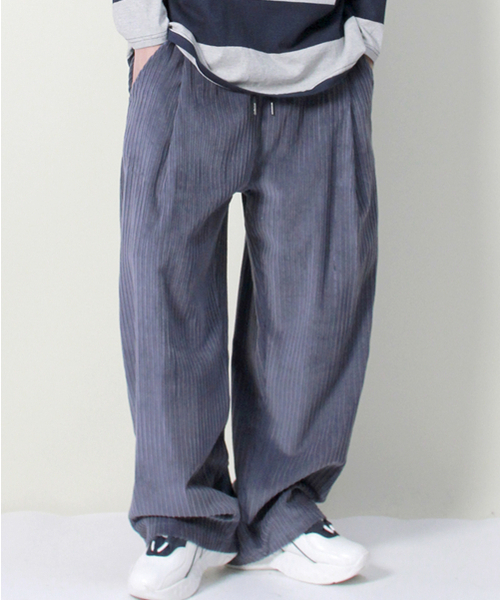 DEMARC(ドゥマーク)の「コーデュロイリアルワイドツータックパンツグレーシュブルー(その他パンツ・メンズ・その他・MEDIUM/LARGE)」の3枚目の写真