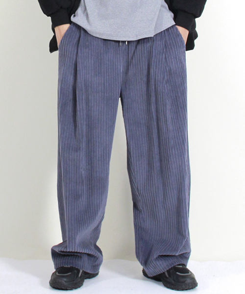 DEMARC(ドゥマーク)の「コーデュロイリアルワイドツータックパンツグレーシュブルー(その他パンツ・メンズ・その他・MEDIUM/LARGE)」の9枚目の写真