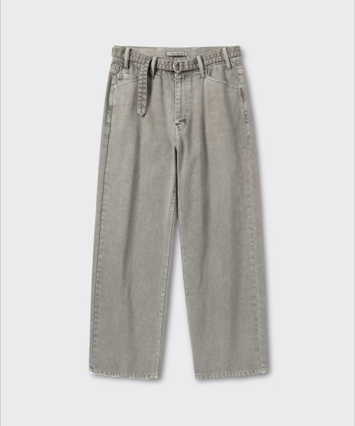 NONBLANK(ノンブランク)の「ダイングデニムパンツ_グレイッシュカーキ(デニムパンツ・メンズ・カーキ・MEDIUM/LARGE/X-LARGE)」の1枚目の写真