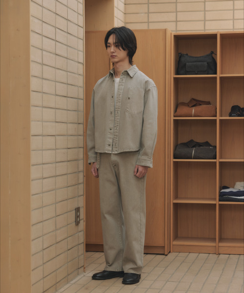 NONBLANK(ノンブランク)の「ダイングデニムパンツ_グレイッシュカーキ(デニムパンツ・メンズ・カーキ・MEDIUM/LARGE/X-LARGE)」の14枚目の写真