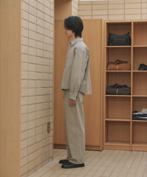NONBLANK(ノンブランク)の「ダイングデニムパンツ_グレイッシュカーキ(デニムパンツ・メンズ・カーキ・MEDIUM/LARGE/X-LARGE)」の15枚目の写真