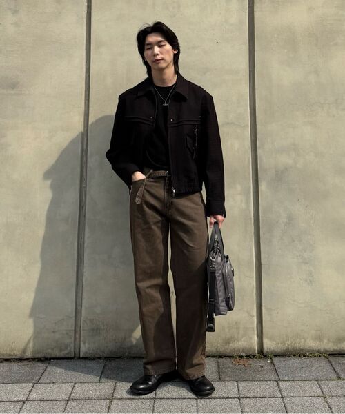 NONBLANK(ノンブランク)の「ダイングデニムパンツ_グレイッシュカーキ(デニムパンツ・メンズ・カーキ・MEDIUM/LARGE/X-LARGE)」の12枚目の写真