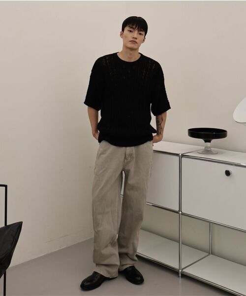 NONBLANK(ノンブランク)の「ダイングデニムパンツ_グレイッシュカーキ(デニムパンツ・メンズ・カーキ・MEDIUM/LARGE/X-LARGE)」の13枚目の写真