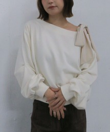 archives | ベロアリボンタックオフショルスウェット(スウェット)