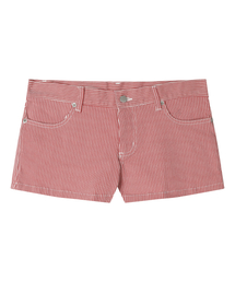 W) THIN STRIPE SHORT RED