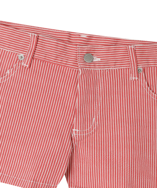 SUNDAY FRUIT MARKET(サンデーフルーツマーケット)の「W) THIN STRIPE SHORT RED(その他パンツ・レディース・その他・SMALL/LARGE)」の3枚目の写真
