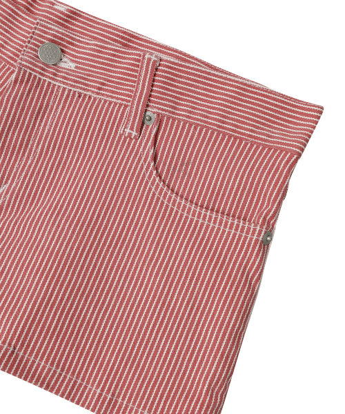 SUNDAY FRUIT MARKET(サンデーフルーツマーケット)の「W) THIN STRIPE SHORT RED(その他パンツ・レディース・その他・SMALL/LARGE)」の4枚目の写真