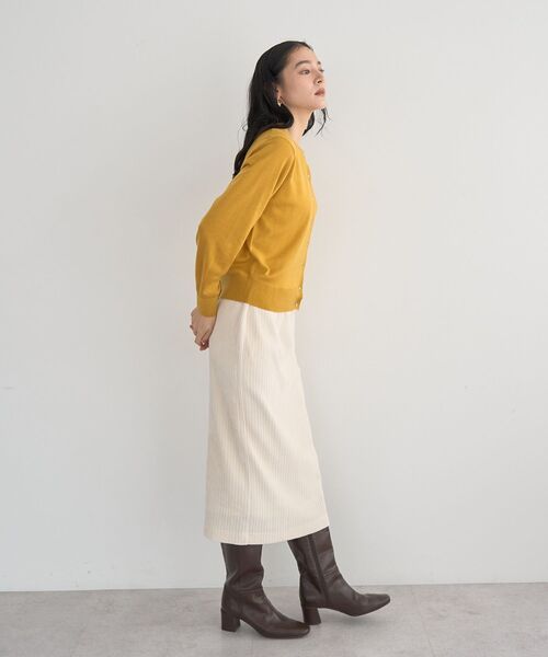 YECCA VECCA（イェッカヴェッカ）の「コーデュロイナロースカート（スカート・レディース・チャコールグレー/アイボリー/ブラウン・FREE）」の11枚目の写真