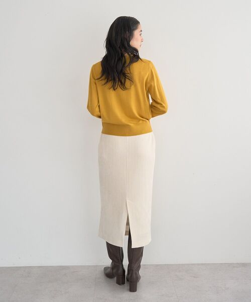 YECCA VECCA（イェッカヴェッカ）の「コーデュロイナロースカート（スカート・レディース・チャコールグレー/アイボリー/ブラウン・FREE）」の12枚目の写真