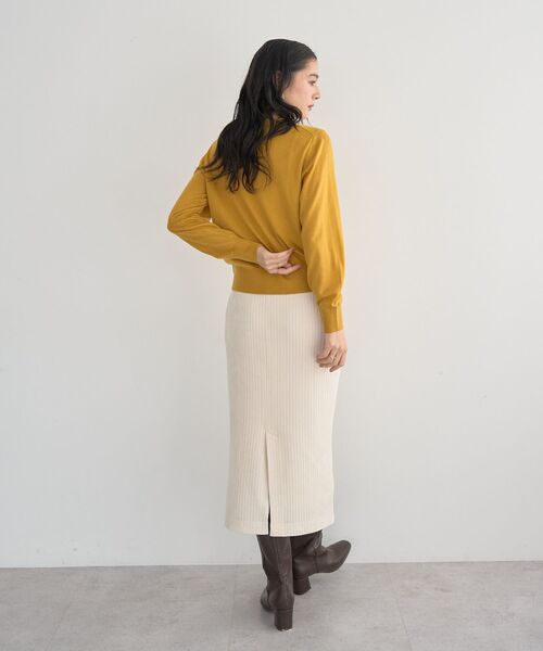 YECCA VECCA（イェッカヴェッカ）の「コーデュロイナロースカート（スカート・レディース・チャコールグレー/アイボリー/ブラウン・FREE）」の13枚目の写真