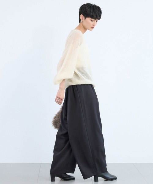 BARNYARDSTORM（バンヤードストーム）の「BARNYARDSTORM / モヘア袖ボリュームニット（ニット/セーター・レディース・ブルー/ホワイト/レッド/ベージュ・FREE）」の20枚目の写真