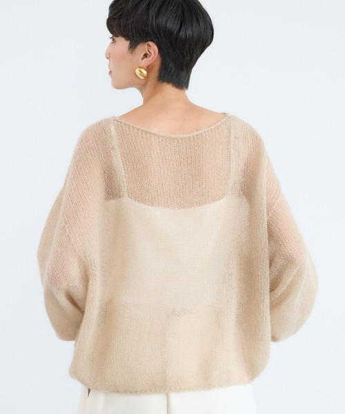 BARNYARDSTORM（バンヤードストーム）の「BARNYARDSTORM / モヘア袖ボリュームニット（ニット/セーター・レディース・ブルー/ホワイト/レッド/ベージュ・FREE）」の12枚目の写真