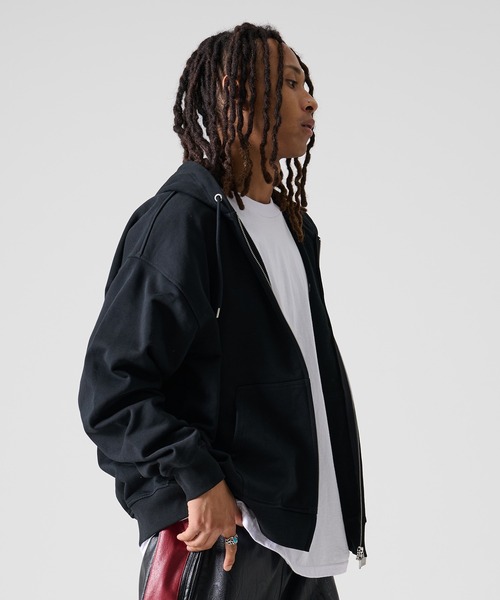 FUBU（ フブ）の「FUBU フブ ブランド FB Zip Hoodie / FBロゴ ジップパーカー（パーカー・メンズ・ブラック/アッシュグレー・XL/M/L）」の6枚目の写真