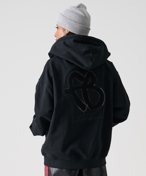 FUBU（ フブ）の「FUBU フブ ブランド FB Zip Hoodie / FBロゴ ジップパーカー（パーカー・メンズ・ブラック/アッシュグレー・XL/M/L）」の9枚目の写真