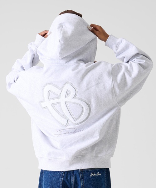FUBU（ フブ）の「FUBU フブ ブランド FB Zip Hoodie / FBロゴ ジップパーカー（パーカー・メンズ・ブラック/アッシュグレー・XL/M/L）」の15枚目の写真