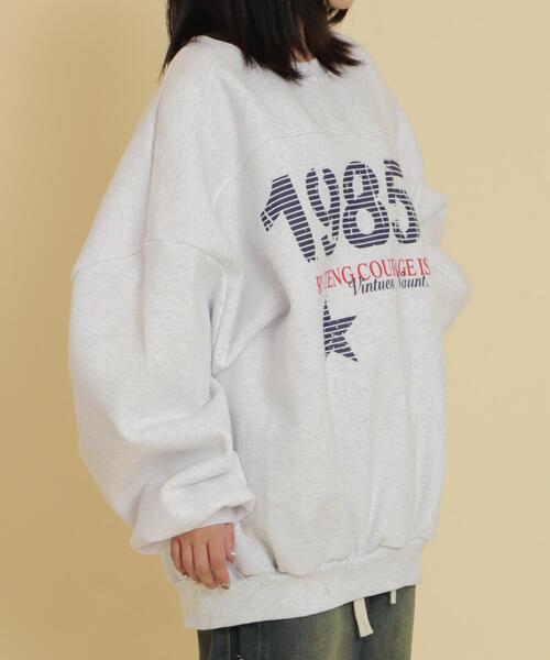 WOND（ウォンド）の「WOND/1985ロゴビッグスウェット（スウェット・レディース・ライトグレー/ネイビー・FREE）」の8枚目の写真