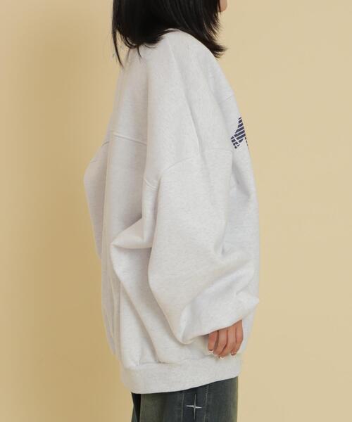 WOND（ウォンド）の「WOND/1985ロゴビッグスウェット（スウェット・レディース・ライトグレー/ネイビー・FREE）」の9枚目の写真