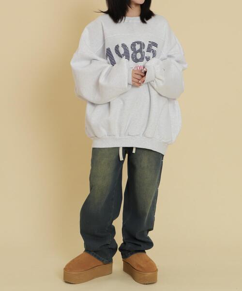 WOND（ウォンド）の「WOND/1985ロゴビッグスウェット（スウェット・レディース・ライトグレー/ネイビー・FREE）」の10枚目の写真