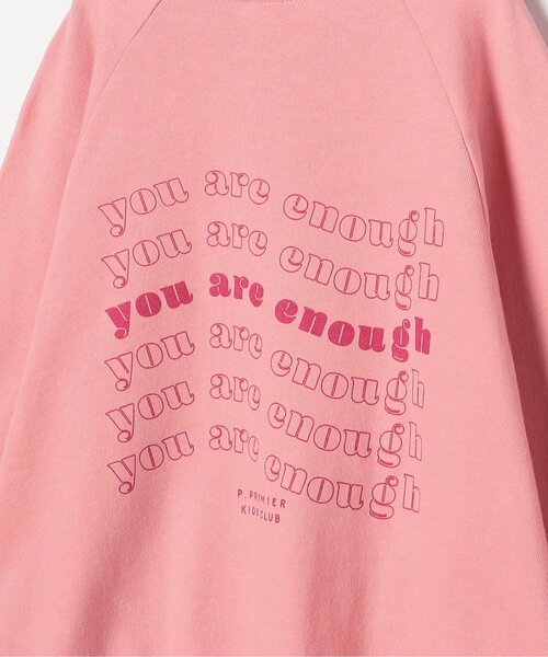 p.premier(ピードットプルミエ)の「イロチ買いしたいスプリングロゴトレーナー_ジュニア対応(スウェット・キッズ・グリーン/ピンク/チャコール/オレンジ/イエロー/ブルー/クリーム/オフホワイト・80/90/100/110/120/130/140)」の15枚目の写真