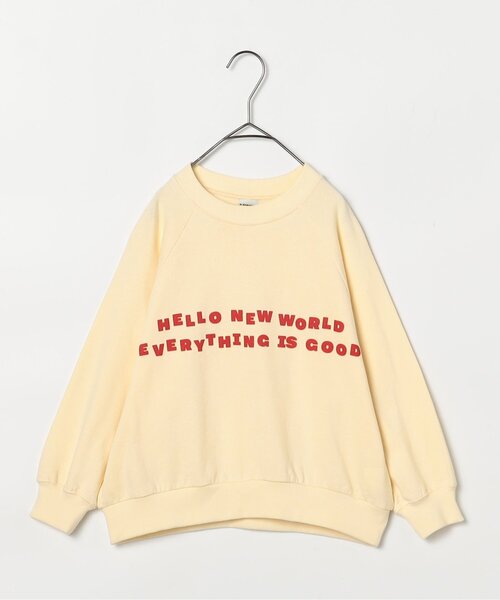 p.premier(ピードットプルミエ)の「イロチ買いしたいスプリングロゴトレーナー_ジュニア対応(スウェット・キッズ・グリーン/ピンク/チャコール/オレンジ/イエロー/ブルー/クリーム/オフホワイト・80/90/100/110/120/130/140)」の19枚目の写真