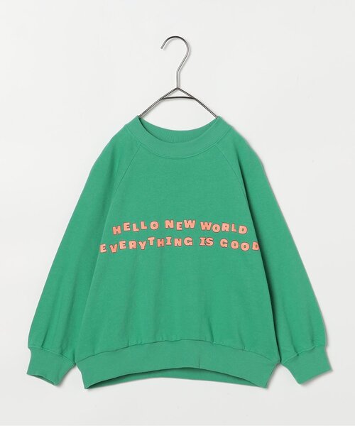 p.premier(ピードットプルミエ)の「イロチ買いしたいスプリングロゴトレーナー_ジュニア対応(スウェット・キッズ・グリーン/ピンク/チャコール/オレンジ/イエロー/ブルー/クリーム/オフホワイト・80/90/100/110/120/130/140)」の9枚目の写真