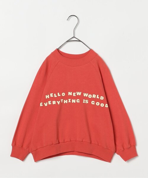 p.premier(ピードットプルミエ)の「イロチ買いしたいスプリングロゴトレーナー_ジュニア対応(スウェット・キッズ・グリーン/ピンク/チャコール/オレンジ/イエロー/ブルー/クリーム/オフホワイト・80/90/100/110/120/130/140)」の10枚目の写真