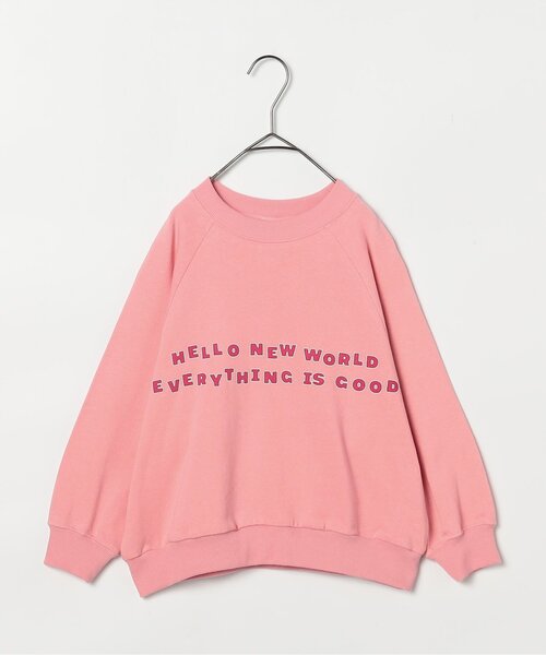 p.premier(ピードットプルミエ)の「イロチ買いしたいスプリングロゴトレーナー_ジュニア対応(スウェット・キッズ・グリーン/ピンク/チャコール/オレンジ/イエロー/ブルー/クリーム/オフホワイト・80/90/100/110/120/130/140)」の12枚目の写真