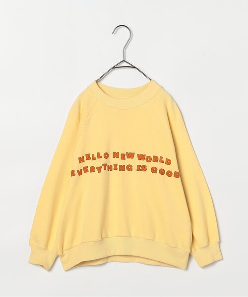 p.premier(ピードットプルミエ)の「イロチ買いしたいスプリングロゴトレーナー_ジュニア対応(スウェット・キッズ・グリーン/ピンク/チャコール/オレンジ/イエロー/ブルー/クリーム/オフホワイト・80/90/100/110/120/130/140)」の13枚目の写真