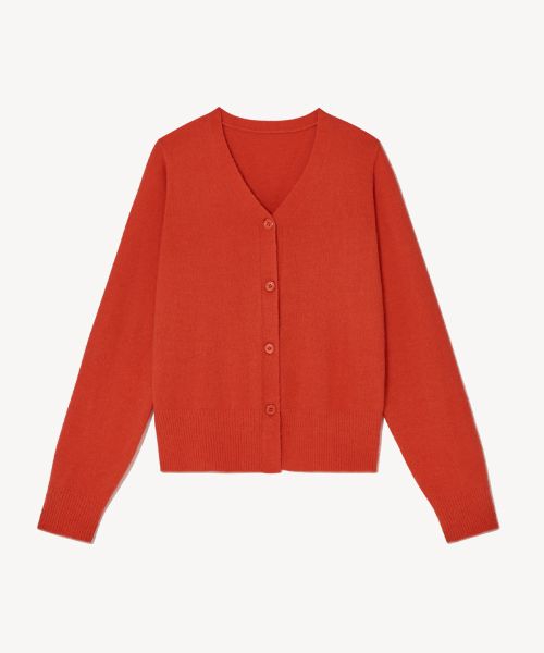 RIDIFI(リディフィ)の「クロップウールブレンドカーディガン (レッド)(カーディガン/ボレロ・レディース・その他・SMALL/MEDIUM)」の2枚目の写真