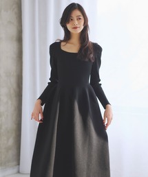 &. NOSTALGIA（アンドドットノスタルジア）の「スクエアネックニットワンピース（ワンピース）」