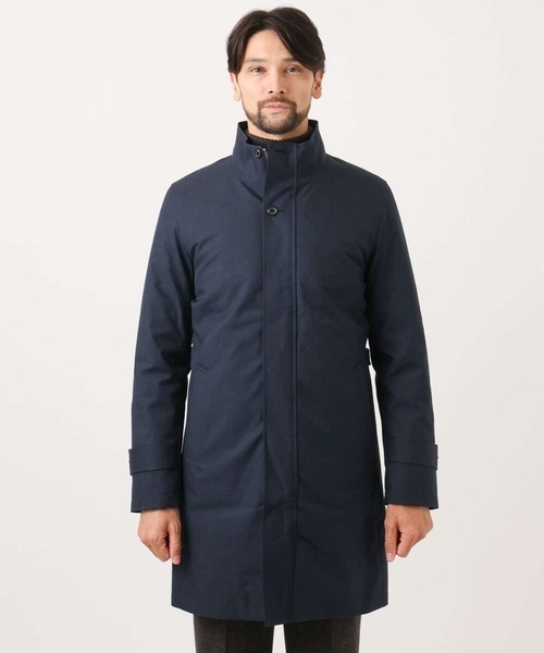 MICHEL KLEIN HOMME (ミッシェルクランオム)の「2WAYスタンドカラーロングコート(ステンカラーコート・メンズ・グレー/ネイビー・MEDIUM/LARGE/X-LARGE)」の4枚目の写真