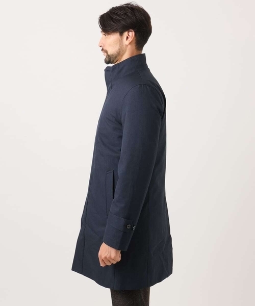 MICHEL KLEIN HOMME (ミッシェルクランオム)の「2WAYスタンドカラーロングコート(ステンカラーコート・メンズ・グレー/ネイビー・MEDIUM/LARGE/X-LARGE)」の5枚目の写真