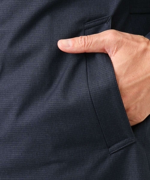 MICHEL KLEIN HOMME (ミッシェルクランオム)の「2WAYスタンドカラーロングコート(ステンカラーコート・メンズ・グレー/ネイビー・MEDIUM/LARGE/X-LARGE)」の9枚目の写真