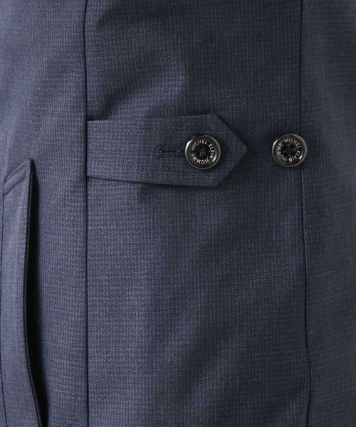 MICHEL KLEIN HOMME (ミッシェルクランオム)の「2WAYスタンドカラーロングコート(ステンカラーコート・メンズ・グレー/ネイビー・MEDIUM/LARGE/X-LARGE)」の12枚目の写真