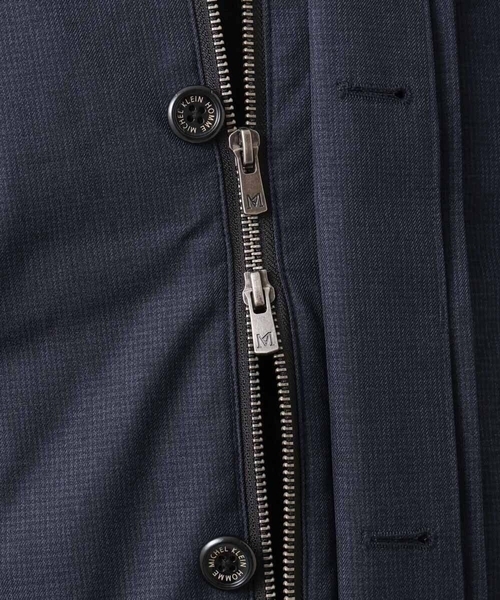 MICHEL KLEIN HOMME (ミッシェルクランオム)の「2WAYスタンドカラーロングコート(ステンカラーコート・メンズ・グレー/ネイビー・MEDIUM/LARGE/X-LARGE)」の13枚目の写真