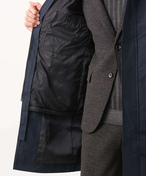 MICHEL KLEIN HOMME (ミッシェルクランオム)の「2WAYスタンドカラーロングコート(ステンカラーコート・メンズ・グレー/ネイビー・MEDIUM/LARGE/X-LARGE)」の15枚目の写真