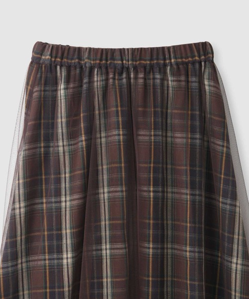 Mac-House（マックハウス）の「Idnes　リバーシブルネルチェックスカート（スカート・レディース・ブラウン系/ネイビー系・FREE）」の6枚目の写真