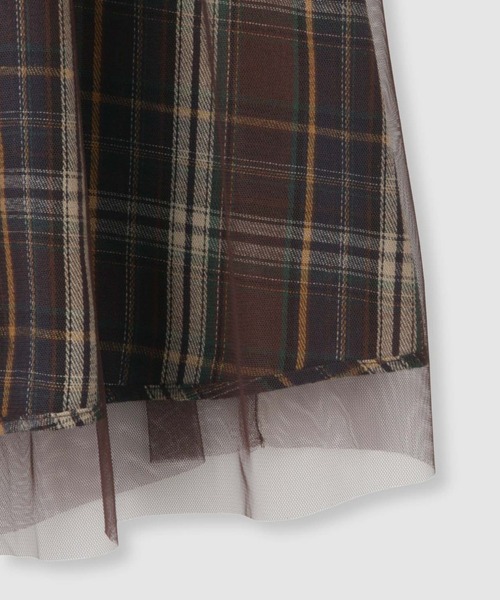 Mac-House（マックハウス）の「Idnes　リバーシブルネルチェックスカート（スカート・レディース・ブラウン系/ネイビー系・FREE）」の7枚目の写真