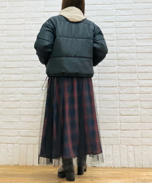 Mac-House（マックハウス）の「Idnes　リバーシブルネルチェックスカート（スカート・レディース・ブラウン系/ネイビー系・FREE）」の12枚目の写真