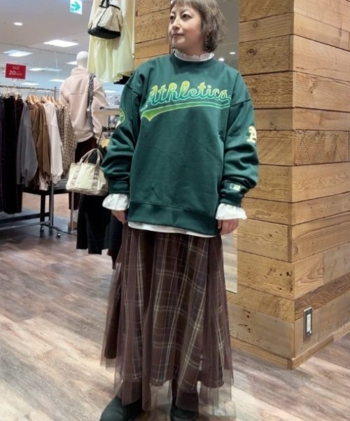 Mac-House（マックハウス）の「Idnes　リバーシブルネルチェックスカート（スカート・レディース・ブラウン系/ネイビー系・FREE）」の19枚目の写真