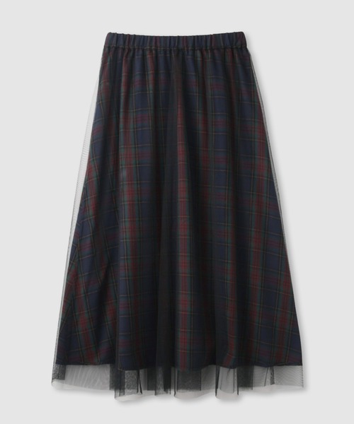 Mac-House（マックハウス）の「Idnes　リバーシブルネルチェックスカート（スカート・レディース・ブラウン系/ネイビー系・FREE）」の14枚目の写真