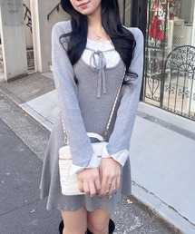 INGNI | シャツドッキングニットワンピース(ワンピース)