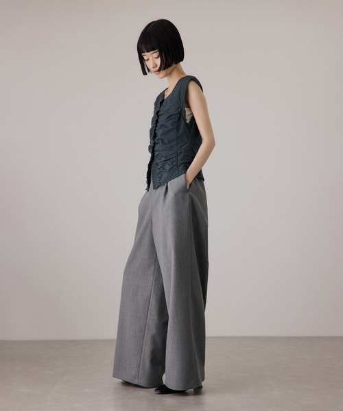 ADAM ET ROPE'（アダムエロペ）の「ブラウスコンビオールインワン（つなぎ/オールインワン・レディース・ブラック/ブルー系その他・36/38）」の7枚目の写真