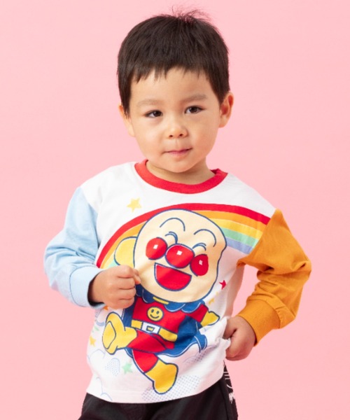 ANPANMAN KIDS COLLECTION（アンパンマンキッズコレクション）の「アンパンマンカラフル長袖Tシャツ（Tシャツ/カットソー・キッズ・ピンク/ブルー・80ｃｍ/90cm/100cm/110cm/120cm）」の2枚目の写真